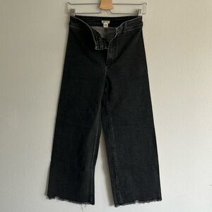 Billabong Free Fall High Waist Pants, wide leg, black/chacoal, size 27